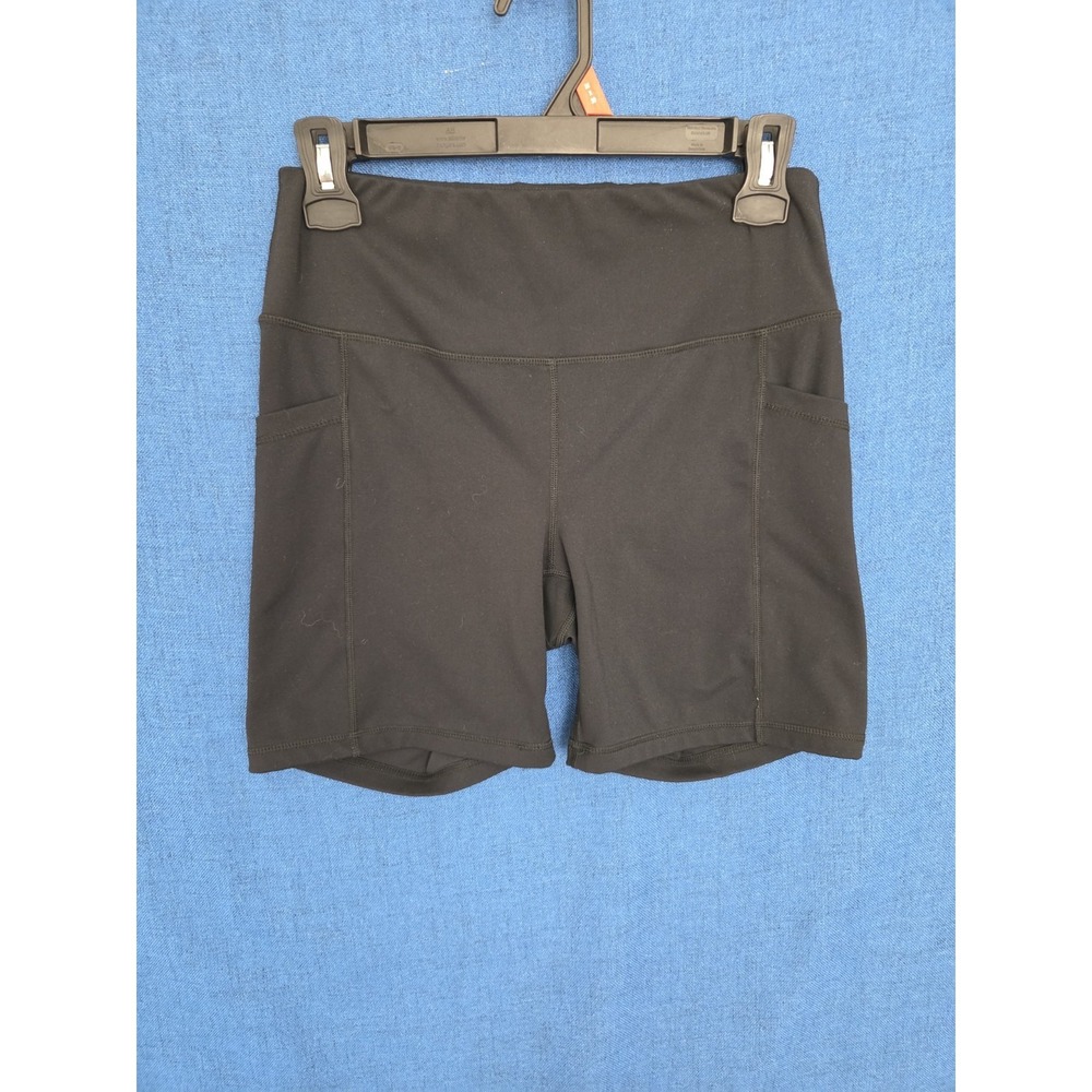 Yogalicious Lux High Rise Shorts L Black Everyday 6" Biker Active Yoga Gym
